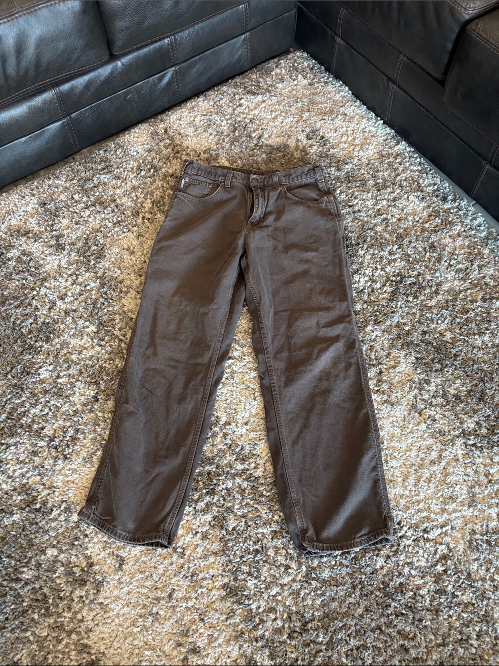 Carhartt B 159  dark brown work pants  size 34x32